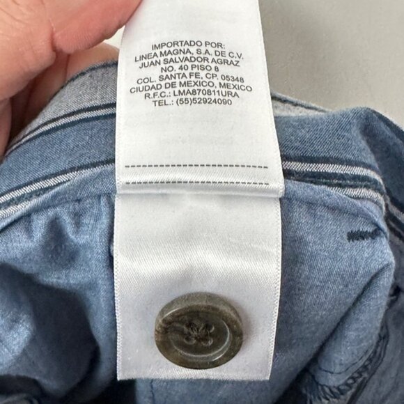 NWT Original Penguin 8inch Striped Chino Shorts Slim Fit Stretch Blue Size 33 Be - Picture 11 of 14